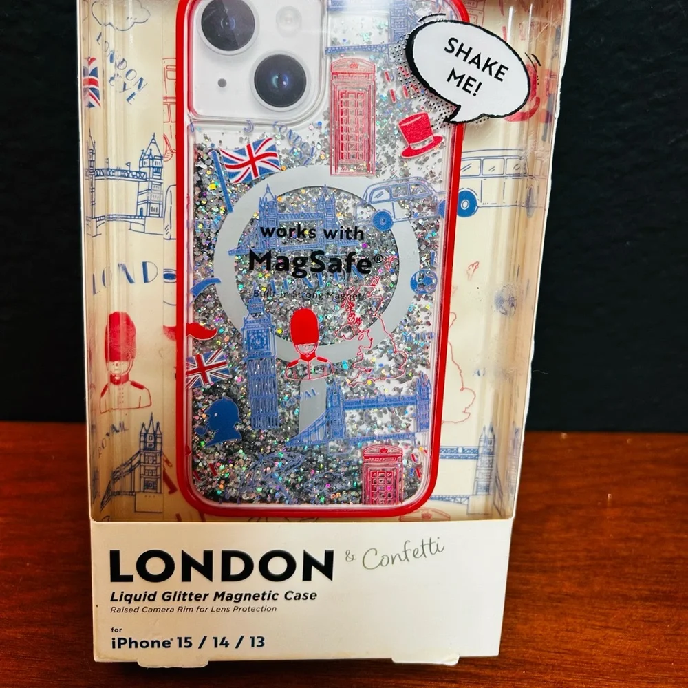 MVMT London & Confetti‎ Liquid Glitter Magnetic Case Iphone 15 14 13 NIB